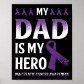 Mijn vader is mijn held alvleesklier kanker poster (Voorkant)