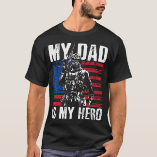 Mijn vader is mijn held Army Dad Vaderdag & 4 juli T-shirt