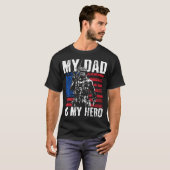 Mijn vader is mijn held Army Dad Vaderdag & 4 juli T-shirt (Voorkant volledig)