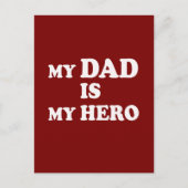 Mijn vader is mijn held briefkaart (Voorkant)