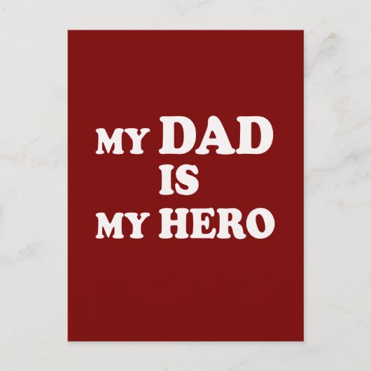 Mijn vader is mijn held briefkaart (Voorkant)