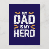 Mijn vader is mijn held  briefkaart (Voorkant)