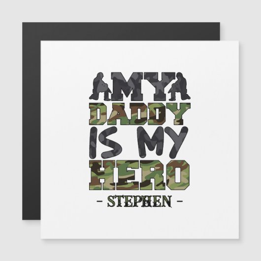 Mijn vader is mijn held - camouflage lettering (Voorkant / Achterkant)