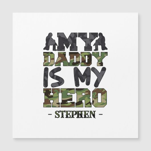 Mijn vader is mijn held - camouflage lettering (Voorkant)