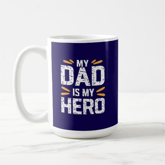 Mijn vader is mijn held koffiemok (Links)