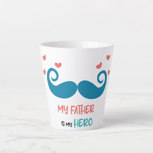 Mijn vader is mijn held Latte Mok (Voorkant)