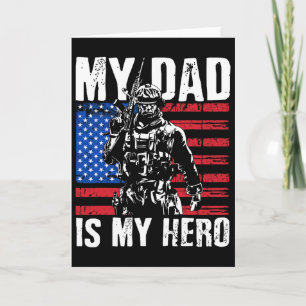 Mijn vader is mijn held leger vader vaderdag & 4 j kaart