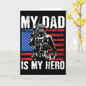 Mijn vader is mijn held leger vader vaderdag & 4 j kaart (Gele Bloem)