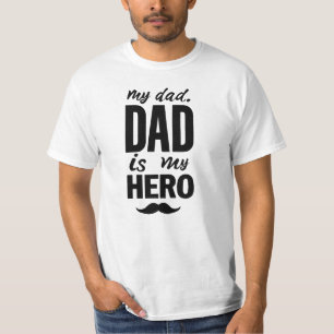 Mijn vader is mijn held - moedige Vaderdag typogra T-shirt