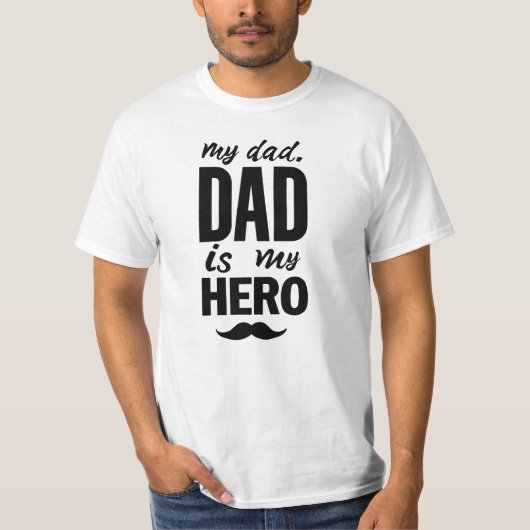 Mijn vader is mijn held - moedige Vaderdag typogra T-shirt (Voorkant)