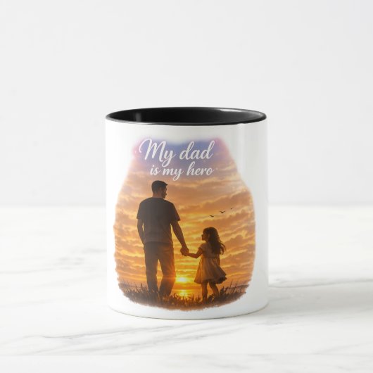 Mijn vader is mijn held mok cadeau (Midden)