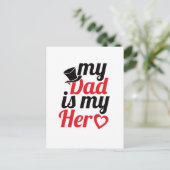mijn vader is mijn held ( postkaart ) (Staand voorkant)