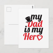 mijn vader is mijn held ( postkaart ) (Voorkant / Achterkant)