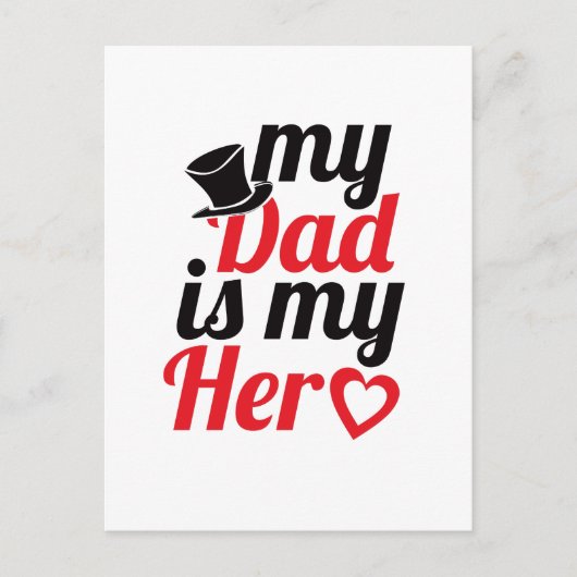 mijn vader is mijn held ( postkaart ) (Voorkant)