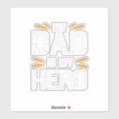 Mijn vader is mijn held sticker (Vel)