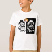 Mijn vader is mijn held Vaderdag bijzonder met fot T-shirt (Voorkant)