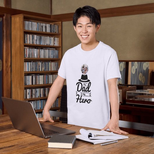 Mijn vader is mijn held Vaderdag bijzonder met fot T-shirt