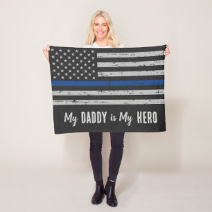 Mijn vader is mijn Hero-Baby van de Thin Blue Line Fleece Deken