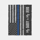 Mijn vader is mijn Hero-Baby van de Thin Blue Line Fleece Deken (Voorkant)