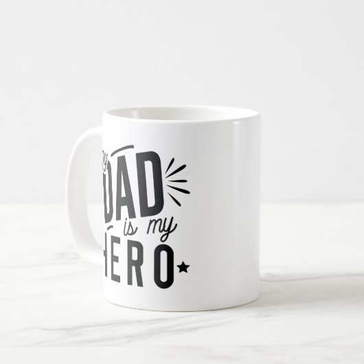 Mijn vader is mijn Hero Koffiemok (Voorkant links)