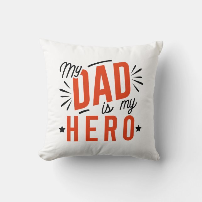 Mijn vader is mijn Hero Kussen (Voorkant)