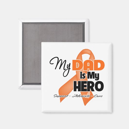 Mijn vader is mijn Hero - Leukemie Magneet (Voorkant / Achterkant)