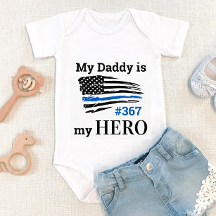 Mijn vader is mijn Hero Thin Blue Line Police Romper