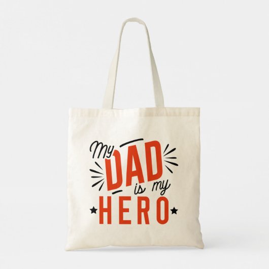 Mijn vader is mijn Hero Tote Bag (Achterkant)