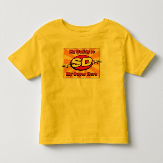 Mijn vader is mijn Super Hero Kinder Shirts (Voorkant)