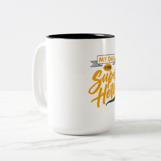 Mijn VADER is mijn Super Hero Mok _ oudergeschenk (Voorkant links)