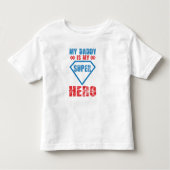 Mijn vader is mijn Super Hero Toddler T-shirt (Voorkant)