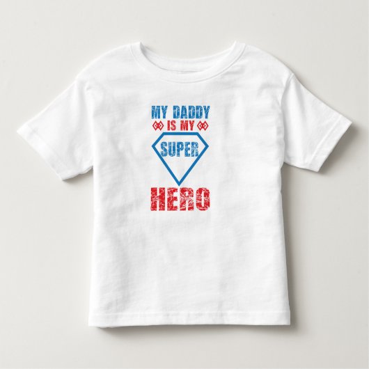 Mijn vader is mijn Super Hero Toddler T-shirt (Voorkant)