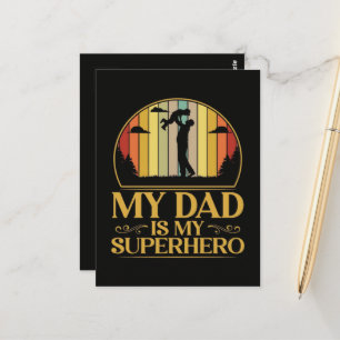 Mijn vader is mijn superheld briefkaart