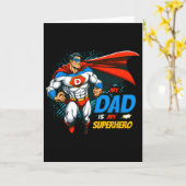 Mijn vader is mijn superheld Coole Kinderen Vaderd Kaart (Gele Bloem)