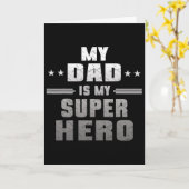 Mijn vader is mijn superheld papa vadersdag kaart (Gele Bloem)