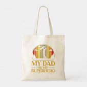Mijn vader is mijn superheld tote bag (Achterkant)