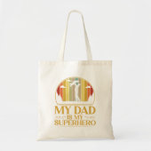 Mijn vader is mijn superheld tote bag (Voorkant)
