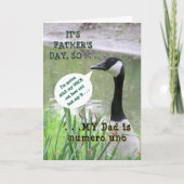 "Mijn vader is Numero Uno" / Happy Vaderdag Kaart (Voorkant)