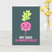 Mijn vader is onverteerbare Vaderdag pap Kaart (Gele Bloem)