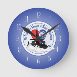 Mijn vader is op een onderzeeër. ronde klok