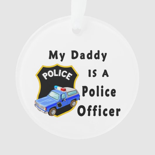 Mijn vader is politieagent ornament (voorkant)