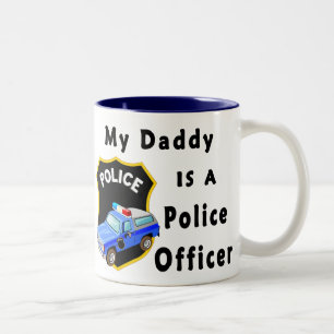 Mijn vader is politieagent tweekleurige koffiemok