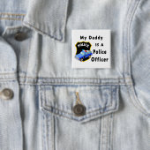 Mijn vader is politieagent vierkante button 5,1 cm (In situ)