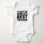 Mijn vader is 's werelds beste trucker romper (Voorkant)