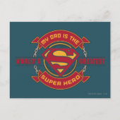 Mijn vader is 's werelds grootste Super Hero. Briefkaart (Voorkant)
