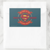 Mijn vader is 's werelds grootste Super Hero. Rechthoekige Sticker (Tas)