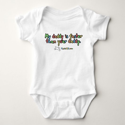 Mijn vader is sneller dan je Baby Creeper Romper (Voorkant)