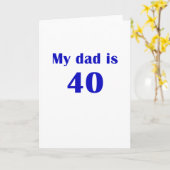 Mijn vader is veertig kaart (Gele Bloem)