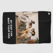 Mijn vader kan je vader foto verslaan golfhanddoek (Horizontaal)