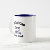 Mijn vader kan je vader zien tweekleurige koffiemok (Voorkant links)